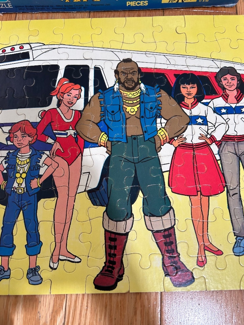 Vintage 1983 Mr. T Animated Cartoon 100 Pc Jigsaw Puzzle Milton Bradley COMPLETE